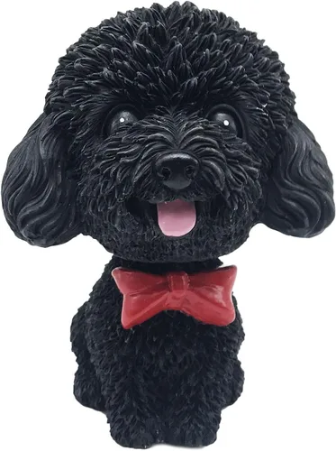 Miniatura 13 de IBWell Mini perro con cabeza de resina, para decoración de tablero de tablero de tablero de auto