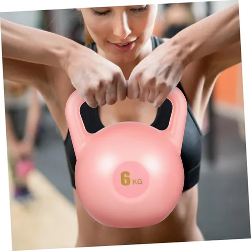 Miniatura 5 de SUPVOX Pesa rusa rellena de agua, peso de polietileno rosa para entrenamiento de fuerza y entrenamientos de gimnasio, equipo de ejercicio de agarre