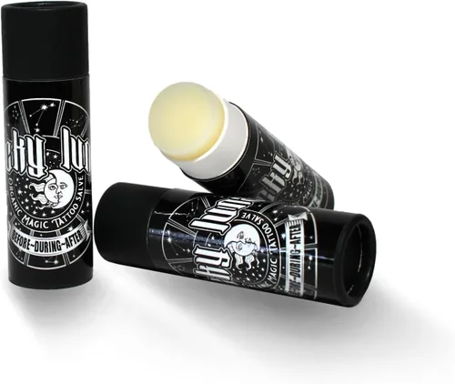 Miniatura 2 de LuckyLuna Tubo orgánico de cuidado posterior del tatuaje, hidratante de tatuaje para la longevidad del color, orgánico totalmente natural, loción