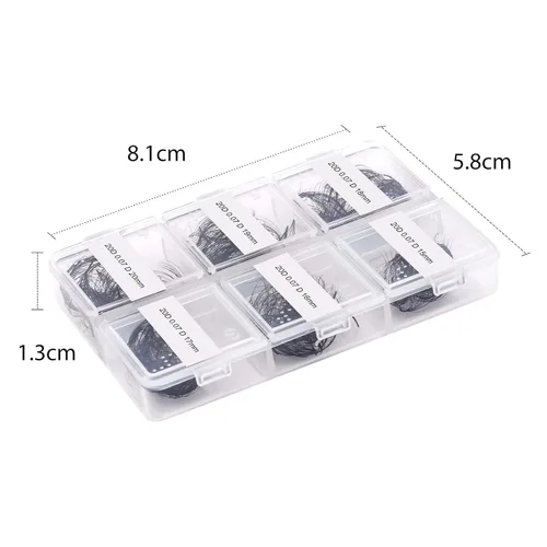 Miniatura 75 de Extensiones de Pestañas Rizo D 0.59-0.79 pulgadas Bandeja Mixta Seda Extensiones de Pestañas Clásicas Suministros Extensiones de Pestañas