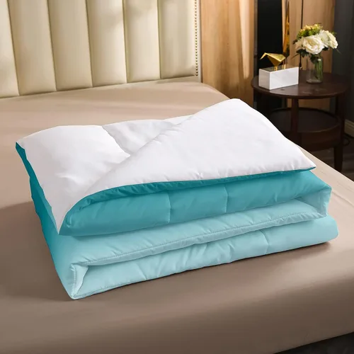 Miniatura 3 de Erosebridal Juego de Edredón Ombré Verde Púrpura Verde Azulado Juego de Ropa de Cama Tamaño Individual Edredón de Plumón Degradado Colorido Moderno