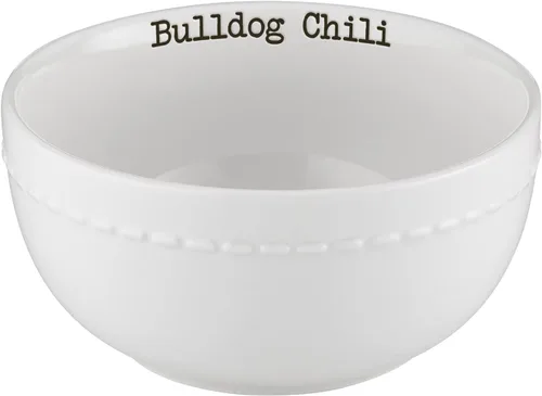 47th & Main Utensilios de cerámica con temática de fútbol, cuenco de chile, bulldogs