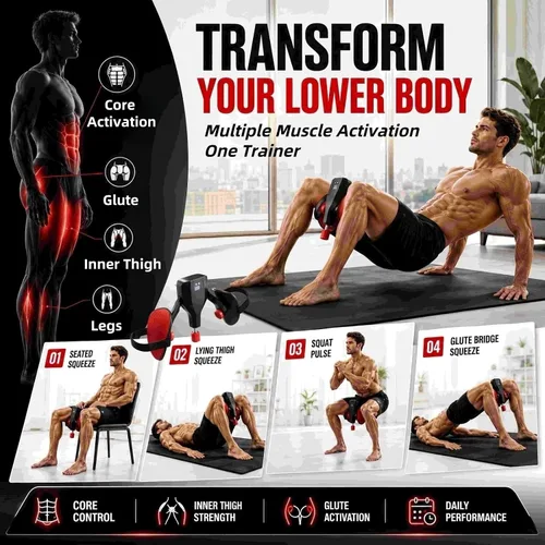 Miniatura 2 de Entrenador de muslos ajustable Kegel Master Trainer con bandas de resistencia, entrenador de suelo pélvico, muslo y cadera para hombres y mujeres