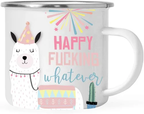 Miniatura 29 de Andaz Press Taza de café de acero inoxidable con temática de alpaca de 11 onzas, regalo de broma, colorido gráfico de llama bohemio, 1 paquete, taza