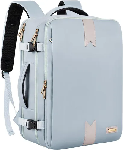 Miniatura 7 de Mochila de viaje para mujeres y hombres, mochila de transporte de 17.3 x 13.4 x 7.9 pulgadas, aprobada por la TSA, resistente al agua, mochilas