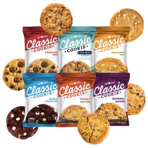 Miniatura 22 de Galletas Classic Cookie suaves horneadas con relleno de crema y galleta, hechas con chips de crema blanca Hershey's® Premier, 2 cajas, 16 galletas
