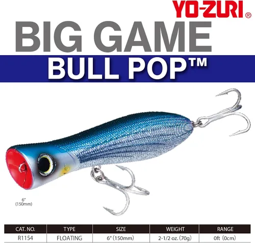 Miniatura 3 de Yo-Zuri Bull Pop Floating Lure Chrome Sardine