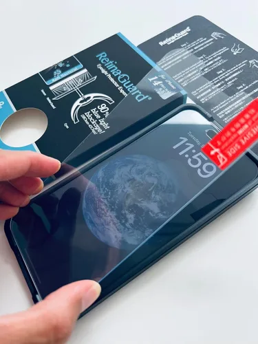 Miniatura 2 de Protector de pantalla de vidrio templado antiluz azul con iones plateados para iPhone 14 Pro Max, probado por SGS e Intertek, bloquea la luz azul