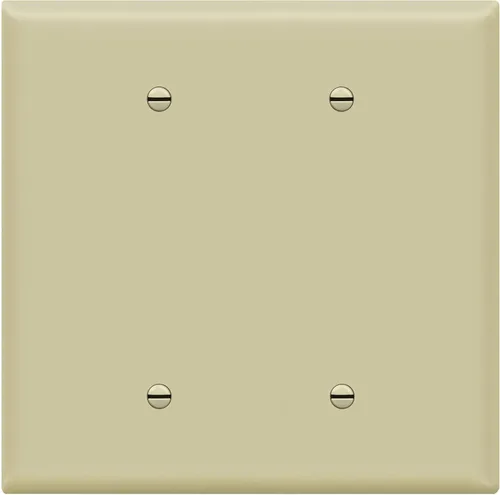 Miniatura 24 de ENERLITES - Cubierta de salida doble en blanco extra grande, placa de pared de dos bandas en blanco, tamaño grande, 2 bandas de 5.5 x 5.5 pulgadas