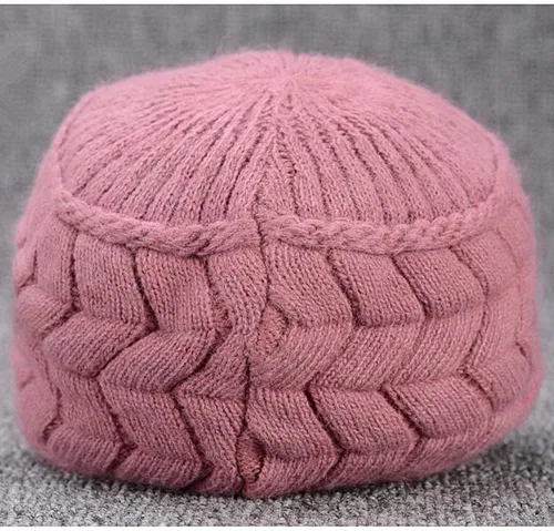 Miniatura 5 de XYX Gorro de lana para mujer, cálido, elástico, suave, con visera de punto, con visera