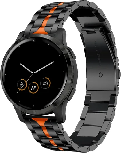 Miniatura 5 de Vivoactive - Correa de metal 4S, Venu 3S/2S, compatible con correas de reloj Fossil de 0.709 in, correa de acero inoxidable esmaltado compatible