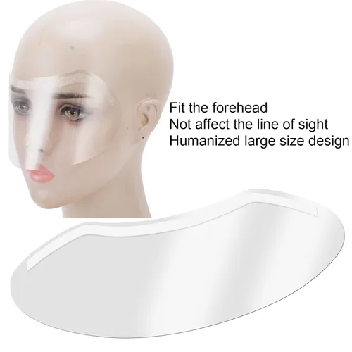 Miniatura 5 de Pilipane 50 viseras faciales desechables, viseras protectoras transparentes de ducha para procedimientos de pestañas y cejas
