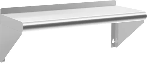 Miniatura 12 de Estante de acero inoxidable de 12 x 36 pulgadas, estantes de acero inoxidable comerciales de 300 libras para montaje en pared, estantes de metal 1