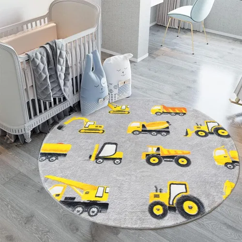 Miniatura 9 de Poowe Alfombra redonda con diseño de arco iris, colorida alfombra bohemia para niños, ultra suave, lavable, alfombra para habitación del cuarto