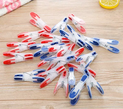 Miniatura 8 de Clips de plástico resistentes antideslizantes para secar la ropa, pinzas resistentes para viajes, paquete de 24