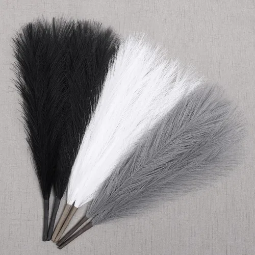 Miniatura 7 de Ureymx Hierba de Pampas Artificial Decorativa 17.7 Pulgadas 30pcs, Arreglo Floral de Hierba de Pampas y Relleno de Jarrón Hierba de Pampas Azul