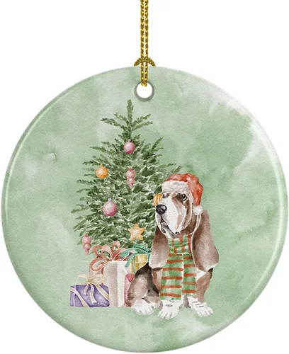 Miniatura 39 de Caroline's Treasures Bulldog, Bulldog inglés #2 y árbol de cerámica adorno colgante para árbol de Navidad, decoración colgante para el hogar