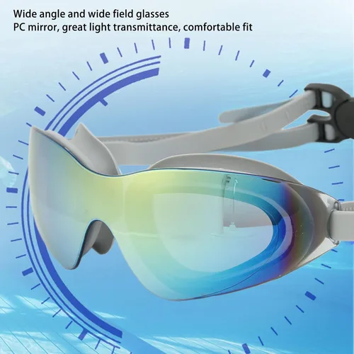 Miniatura 4 de GLOGLOW Gafas de natación, gafas de natación de gran angular para natatorio Gray