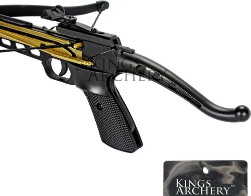 Miniatura 5 de Pistola de Ballesta Autoarmable de 80 LBS con Miras Ajustables, Pernos de Flecha de Aluminio y Característica de Seguridad Paquete de 24 flechas