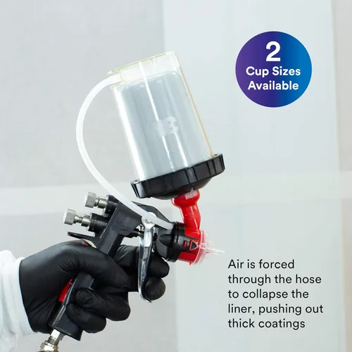 Miniatura 4 de 3M PPS 2.0 H/O - Vaso de presión con manguera de aire, 26121, Midi, 13.5 onzas, uso con pistola de pulverización 3M Accuspray HGP para pinturas