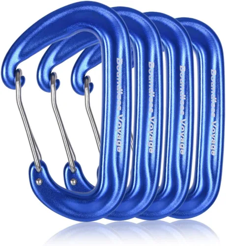 Miniatura 11 de iBasingo Mosquetón de aleación de aluminio Clips 12KN Llavero BV1026