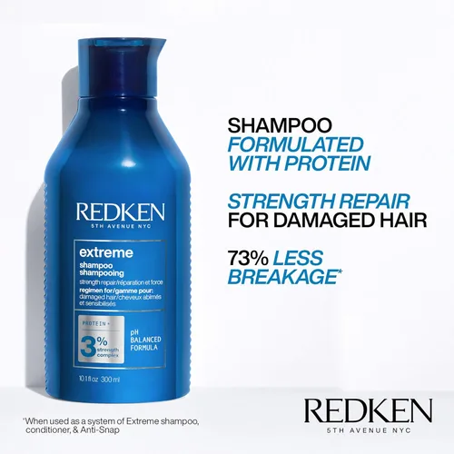Miniatura 5 de Redken Extreme Shampoo & Conditioner Set For Damaged Hair - Strengthens Hair and Repairs Breakage, Infused With Proteins, 10.1 Fl Oz (Pack of 2)