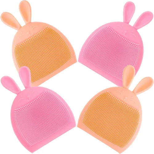 Miniatura 2 de FOMIYES 4pcs Paw Lovely Cartoon Massage Scrubby Face Bunny Silicone Pad Shape Rabbit Scrub Cat Tool Removing Facial Exfoliator for Cleansing