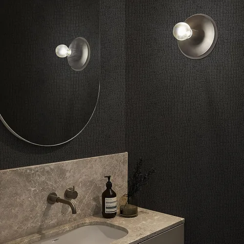Miniatura 2 de Zeeko Papel tapiz negro para despegar y pegar, 17.3" x 118" pulgadas, papel tapiz extraíble de cocodrilo en relieve, papel de contacto texturizado