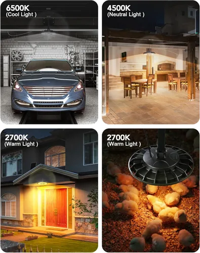 Miniatura 7 de Luz solar para interiores y exteriores, 3000 lm, luz solar para cobertizo con diseño de rotación, impermeable, 5 modos