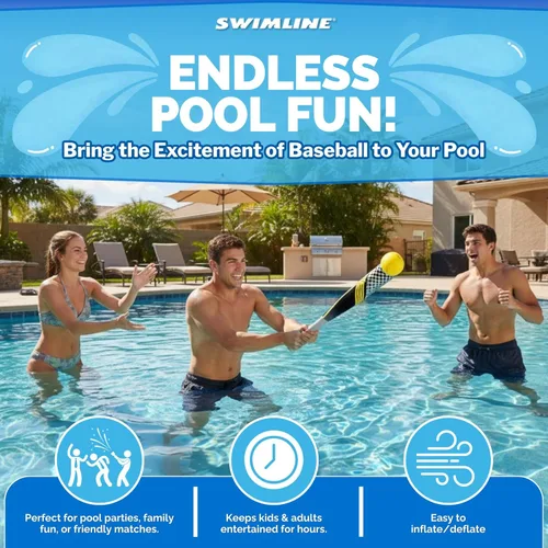 Miniatura 2 de Swimline Neo Pool - Juego de béisbol y bate, multicolor, talla única