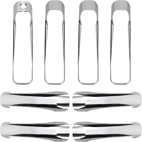 Tutor Auto Coberturas de manija de puerta cromadas Compatibles con Dodge Ram 1500 2500 3500 2009-2018 - Manija de puerta exterior