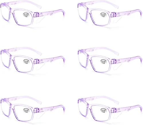Miniatura 115 de ProtectX Elegantes gafas de seguridad antivaho y resistentes a los arañazos, gafas de protección UV, lentes de bloqueo de luz azul para hombres