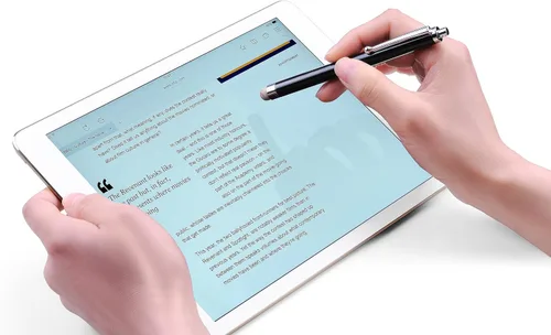 Miniatura 4 de Stylus, 4 lápices capacitivos de punta de fibra de malla de 5.0 pulgadas para pantalla táctil, compatibles con iPad, iPhone, Kindle Fire, 4 puntas