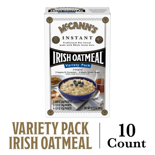 Miniatura 3 de McCann's Avena instantánea irlandesa, paquete de variedad de tres sabores, 10 paquetes