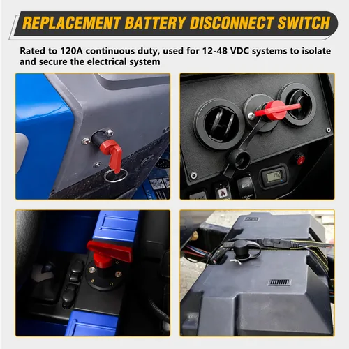 Miniatura 5 de Nilight Battery Disconnect Switch with Waterproof Key and Cover 12V 24V On Off Battery Master Isolator Cut Off Power Kill Switch for Car Marine Boat