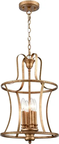 Miniatura 7 de Lámpara colgante moderna de 4 luces, lámpara colgante de oro oxidado, lámparas colgantes para isla de cocina, accesorios de iluminación colgantes