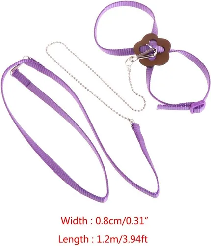 Miniatura 2 de Adjustable Bird Harness 3.94 Ft Long Leash Kit Outdoor Flying Training Rope for Small Birds Parrots Anti Toys African Grey for Small Parrots for