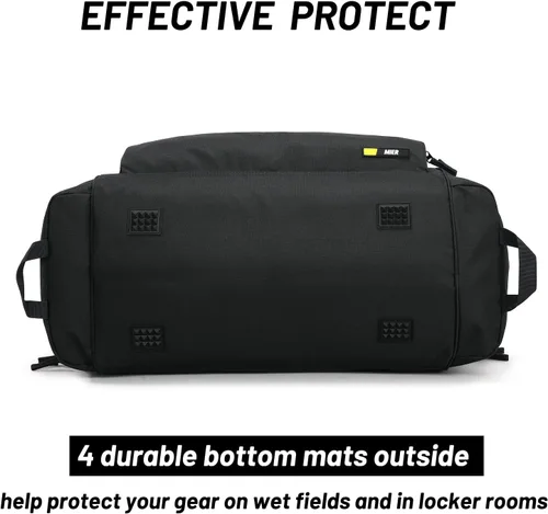 Miniatura 4 de MIER Bolsa de lona grande para hombre, bolsa de gimnasio con compartimento para zapatos, 60L