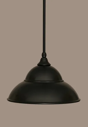 Miniatura 25 de Toltec Lighting Tallo Colgado Mini colgante, acabado de cobre negro, 3.5" cuadrado humo burbuja vidrio