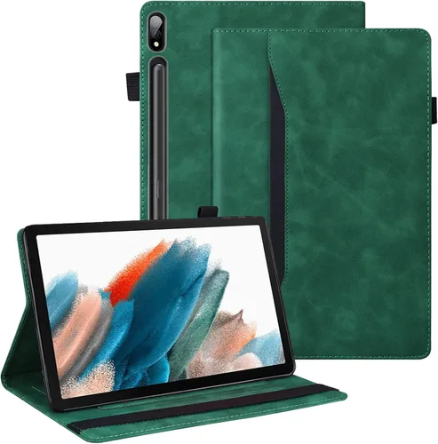 Miniatura 20 de Dteck Funda inteligente de cuero para Samsung Galaxy Tab S8 Ultra de 14.6 pulgadas 2022, azul con bolsillo frontal, soporte de múltiples ángulos