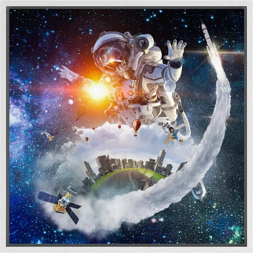 Miniatura 74 de Lienzo decorativo con diseño de un hermoso paisaje, para la decoración del hogar, The Cosmic Cloud, 12" x 12