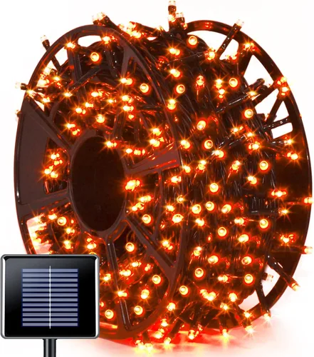 Miniatura 18 de JMEXSUSS 600 luces LED solares azules de Navidad, 206.7 pies, luces azules de Navidad al aire libre, impermeables, 8 modos de luz solar al aire