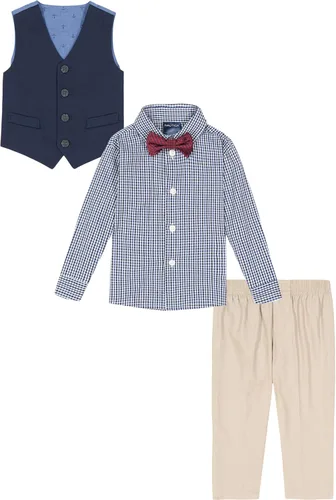 Miniatura 2 de Nautica Conjunto de 4 piezas para bebé con camisa de vestir, chaleco, pantalones y corbata