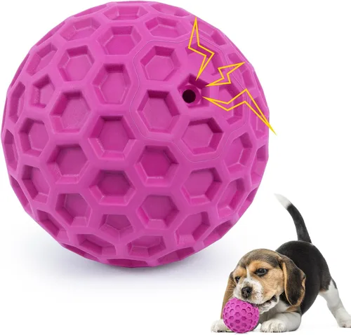 Miniatura 11 de DISSKNIC Pelotas chirriantes indestructibles para perros, juguetes interactivos para perros masticadores agresivos, razas grandes para aliviar