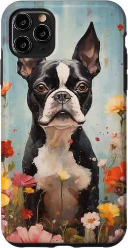 Miniatura 13 de Boston Terrier in Flower Garden Dog Art Lovers Design Case for iPhone 17