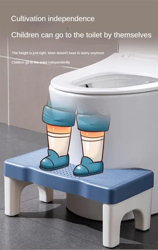 Miniatura 3 de Taburete de inodoro para adulto, taburete de excremento para baño de 7 pulgadas, antideslizante para baño, soporte de inodoro para pies, portátil