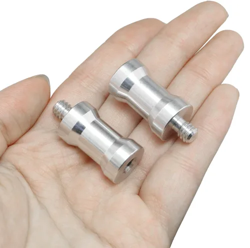 Miniatura 2 de Hotshoe/Coldshoe - Adaptador LUORNG 2 piezas hembra de 1/4 pulgadas a 1/4 pulgadas macho convertidor roscado adaptador de tornillo espiga