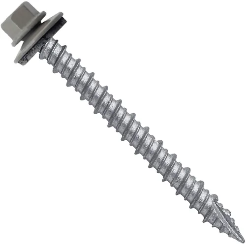 Miniatura 45 de Brite - Tornillos para techos de metal blanco (10 x 2 unidades), cabezal de arandela hexagonal, arranque automático/roscado, arandela EPDM, 3 x 250
