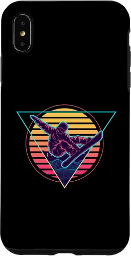 Miniatura 7 de iPhone 15 Retro Futuristic Snowboarder Synthwave Snowboarding Case
