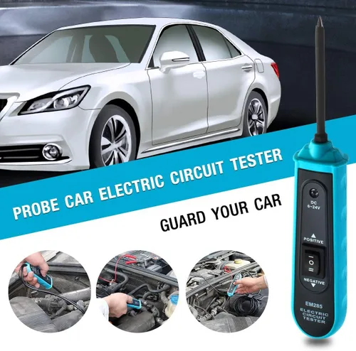 Miniatura 2 de allsun Probador profesional de circuitos automotrices, buscador de cortocircuitos con alarma de zumbador y luz LED, sonda detector de potencia
